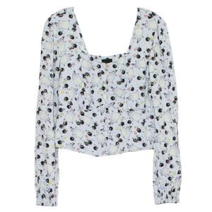 Crop Top Soot Sprites Babydoll Coquette Cottage Y2K Kawaii Button Up Size Medium
